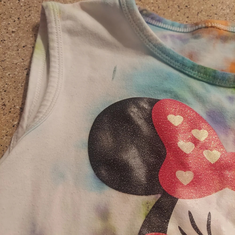 Tie dye Minnie Mouse tank top shirt 7/8 med My home girl - Picture 3 of 5